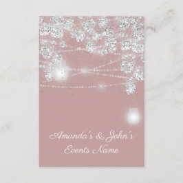 Trouwlichten Jars Glitter Grijs Smoky Rose Kaart