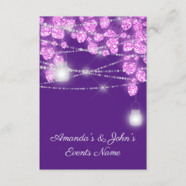 Trouwlichten Jars Glitter Paars Roze Violet Kaart