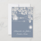 Trouwlichten potten glitters grijs rokerig blauw kaart (Achterkant)