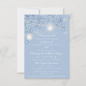 Trouwlichten Potten Rustiek Glitter Blauwe Pastel Kaart (Voorkant)