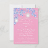 Trouwlichten Potten Rustiek Glitter Blauwe Schitte Kaart (Voorkant)