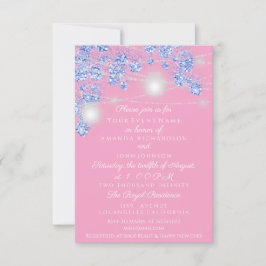 Trouwlichten Potten Rustiek Glitter Blauwe Schitte Kaart