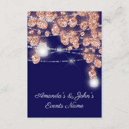 Trouwlichten potten rustiek roze goud blauw kaart