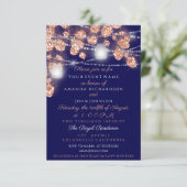 Trouwlichten potten rustiek roze goud blozen navy kaart (Staand voorkant)