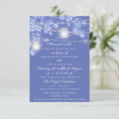 Trouwlichten potten rustieke glitters blauwe vonk  kaart (Staand voorkant)