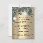 Trouwlichten Rustic Groene Jurk Diamant Goud Kaart (Voorkant)