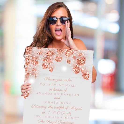 Trouwlichtjes potten Rustic Rose Goud Bleekgrijs Kaart