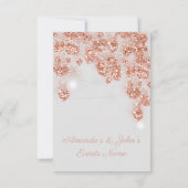 Trouwlichtjes potten Rustic Roze Goud Bleekgrijs Kaart (Achterkant)