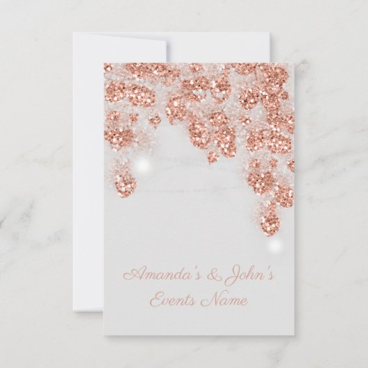 Trouwlichtjes potten Rustic Roze Goud Bleekgrijs Kaart (Achterkant)