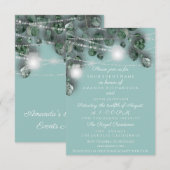 Trouwlichtpotten Rustic Groen Blauw Kaart (Voorkant / Achterkant)