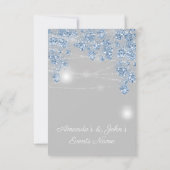 Trouwlichtpotten Rustiek Glitter Blauw Grijs Kaart (Achterkant)