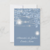 Trouwlichtpotten Rustiek Glitter Stofblauw Kaart (Achterkant)