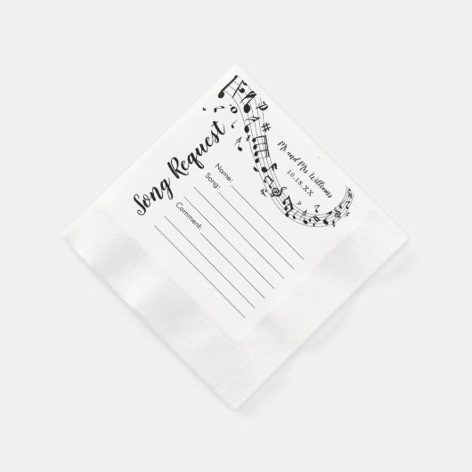 Trouwlied Aanvraag Cocktail servetten (Hoek)