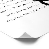 Trouwliedteksten, Minimaal serif kalligrafie Poster (Hoek)