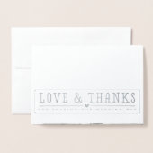 TROUWLIEFDE & BEDANKT pasgetrouwde foto fancy luxe Folie Kaarten (Voorkant met envelop)