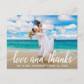 Trouwliefde en dank | Bedankingsfoto Briefkaart (Voorkant)