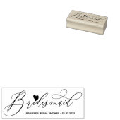 Trouwliefde Hart Script Bruidsfeest Rubberstempel (Gestempeld)
