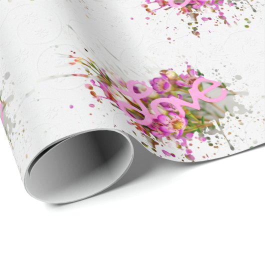 Trouwliefde in spatframe cadeaupapier (Rol Hoek)