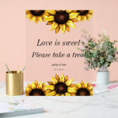 Trouwliefde is een zoete zonnebloem acryl bord (Huwelijk)