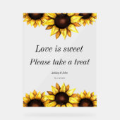 Trouwliefde is een zoete zonnebloem acryl bord (Voorkant)