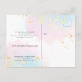 Trouwliefde is Geduldig Bewaar Nieuwe Datum Groenb Aankondigingskaart (Achterkant)