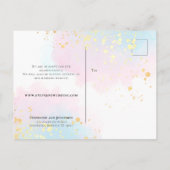 Trouwliefde is Geduldig Nieuwe Datum Teal Roze Aankondigingskaart (Achterkant)