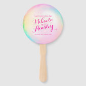 Trouwliefde is in de lucht bubbel kunst programma handwaaier (Voorkant)