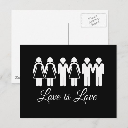 TROUWLIEFDE IS LIEFDE BRIEFKAART (Voorkant / Achterkant)