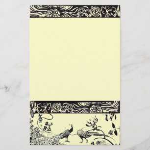 TROUWLIEFDEBOGELS zwart en wit Briefpapier