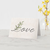 Trouwliefdeslettertype met bladeren kaart (Gele Bloem)