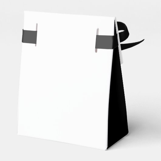 Trouwliefdesscript met zwarte strik aangepaste nam bedankdoosjes (Achterkant)