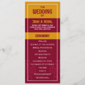 Trouwlijst Programmakaart (Voorkant)