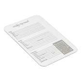 Trouwlijst Sjabloon Magneet (Rechterzijde)