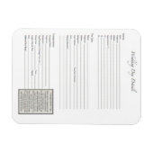 Trouwlijst Sjabloon Magneet (Horizontaal)