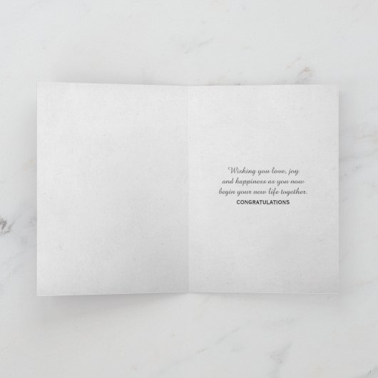 Trouwlint en gouden hart ringen kaart (Binnen)