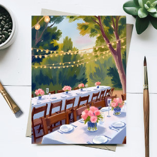 Trouwlocatie Aquarel Schilderij Bloem Botanisch Briefkaart
