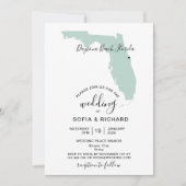 Trouwlocatie Florida Kaart Verwijderbaar Hart (Voorkant)