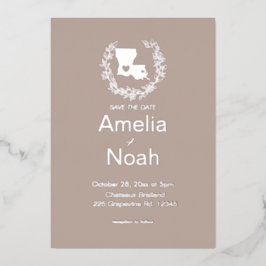 Trouwlocatie Huwelijk in Louisiana  Folie Uitnodiging