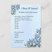 Trouwlocatie info - Blauwe Pioen  Informatiekaartje (Voorkant)