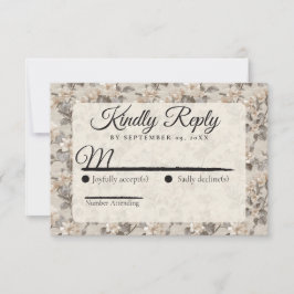 Trouwlocatie met Gardenia's thema RSVP Kaartje