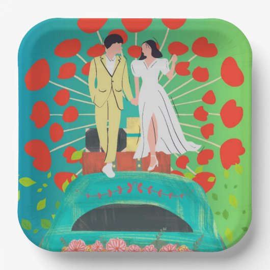 trouwlocatie papieren bordje (Voorkant)