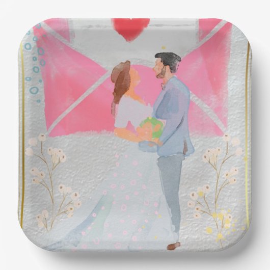 trouwlocatie papieren bordje (Voorkant)