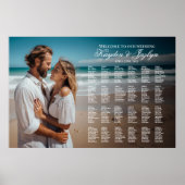 Trouwlocatie plattegrond foto elegante typografie poster (Voorkant)