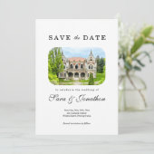 Trouwlocatie Save the Date Kaart (Staand voorkant)