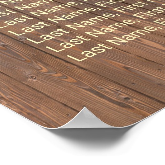 Trouwlocatie zitplaatsenkaart wijnvat 16 tafels poster (Hoek)