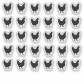 Trouwlocatiekaart Eten Maaltijd Menu Keuze Sticker (Voorkant)