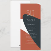 Trouwlogo Biologische Terracotta Diner Menu (Voorkant / Achterkant)