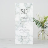 Trouwlogo Eenvoudig Marmeren Beton Diner Menu (Staand voorkant)