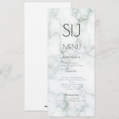 Trouwlogo Eenvoudig Marmeren Beton Diner Menu (Voorkant / Achterkant)