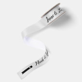 Trouwlogo Favor Harten Bar Satijnen Lint (Achterkant)